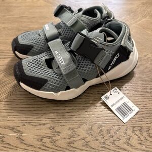 Adidas Terrex Hydroterra AT Sandals Water Shoes, Silver Green Unisex M4 W5